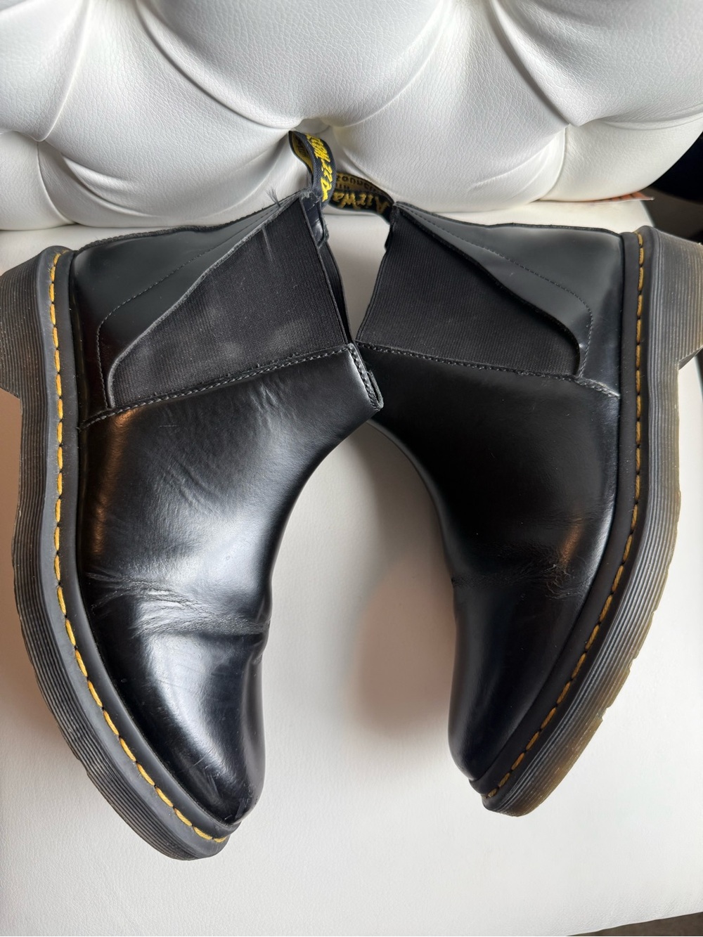Dr. Martens Black Leather Chelsea Ankle Boots
